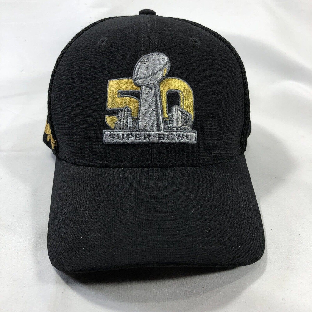 Super Bowl 50 NFL Hat Cap Adjustable Panthers vs Broncos Black 47 Brand OSFM